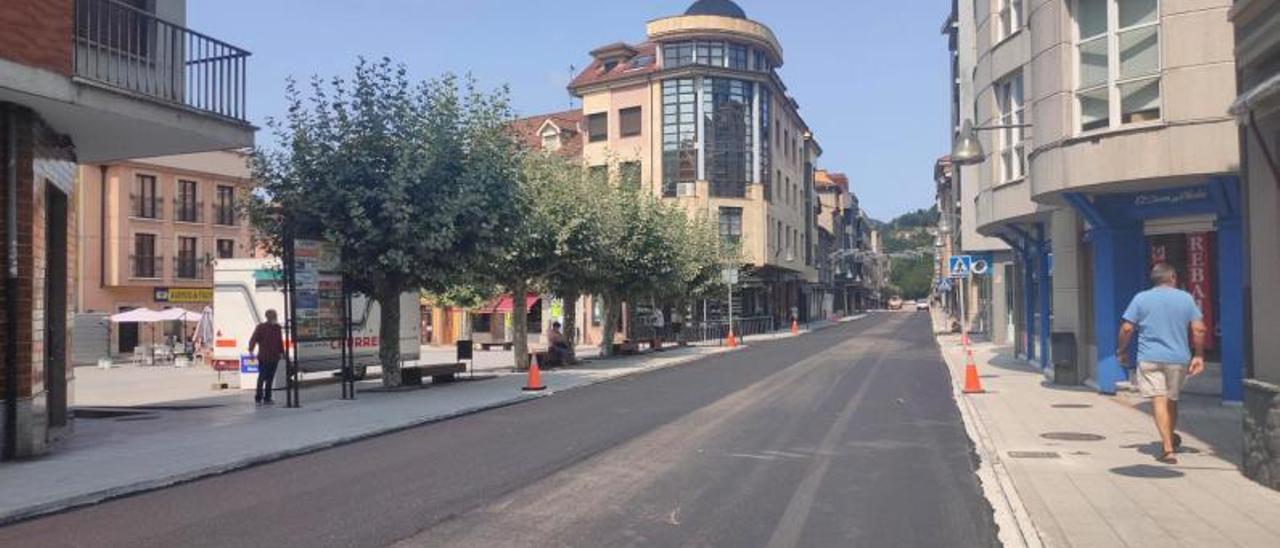 La calle Libertad, casi finalizada.