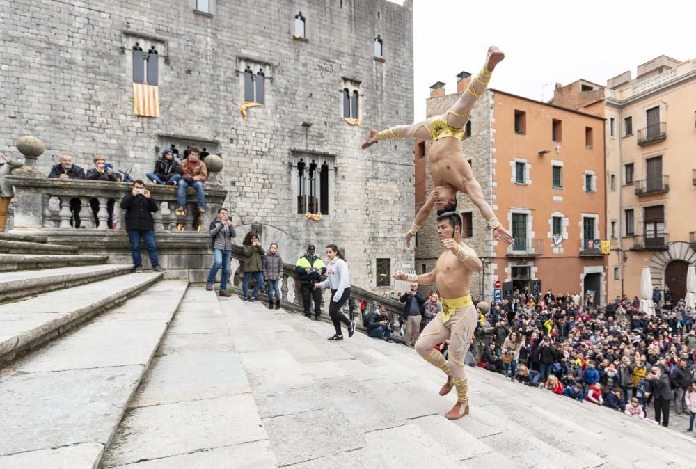 Rècord mundial de pujar esglaons cap a cap a Girona