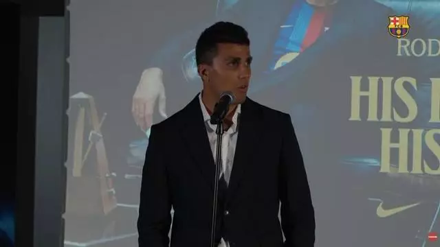 Rodri sobre Marc Bernal, en la rueda de prensa de su presentación como jugador oficial del Barça