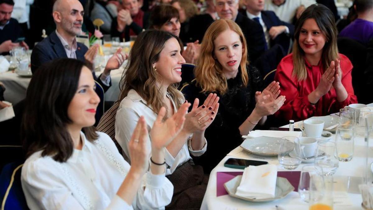 Ione Belarra, Irene Montero, Lilith Verstrynge y Alejandra Jacinto.