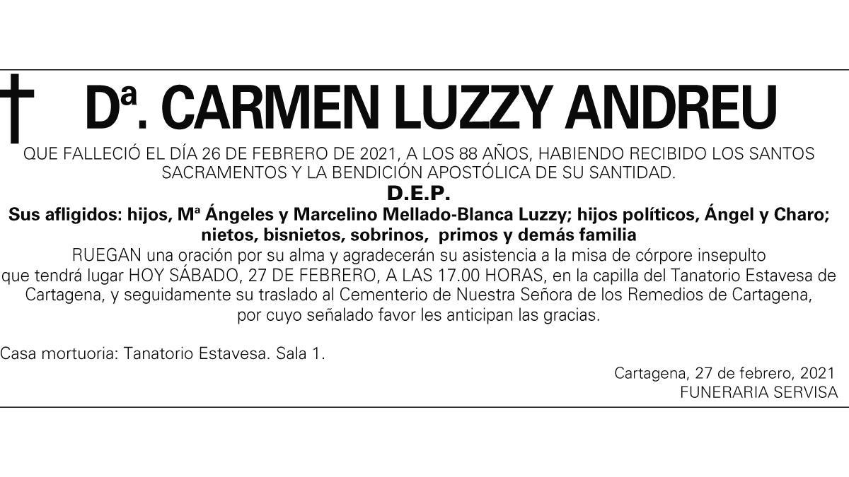 Dª Carmen Luzzy Andreu