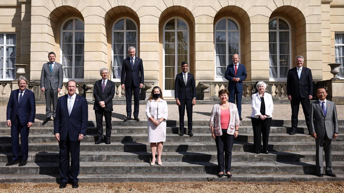 Los ministros de Finanzas del G7.