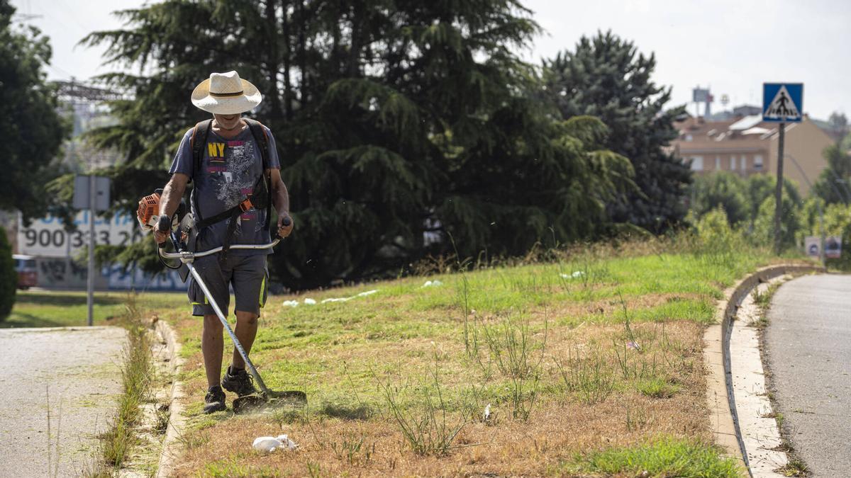 Trabajador en un día de calor.