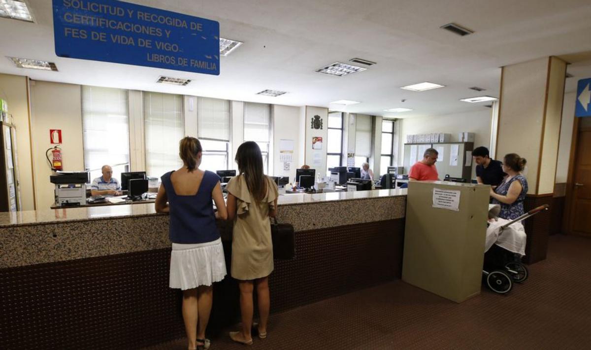 El Registro Civil de Vigo, 
en una foto de archivo.  // R.G.