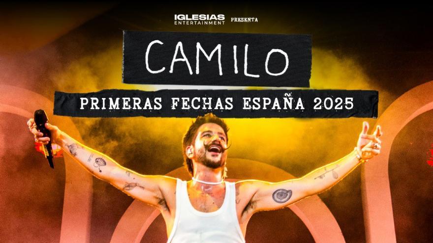 Camilo llevará su nueva gira al Roig Arena el 12 de septiembre de 2025