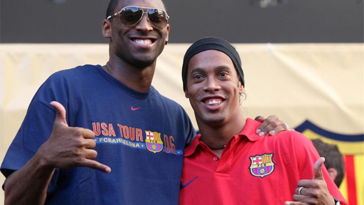 Kobe Bryant y Ronaldinho son amigos
