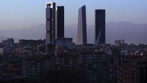 MADRID 18/03/2009 SKYLINE DE LAS CUATRO TORRES MAS ALTAS DE ESPA?A, SITUADA EN EL PASEO DE LA CASTELLANA , EN LOS TERRENOS DE LA ANTIGUA CIUDAD DEPORTIVA DEL REAL MADRID IMAGEN DAVID CASTRO