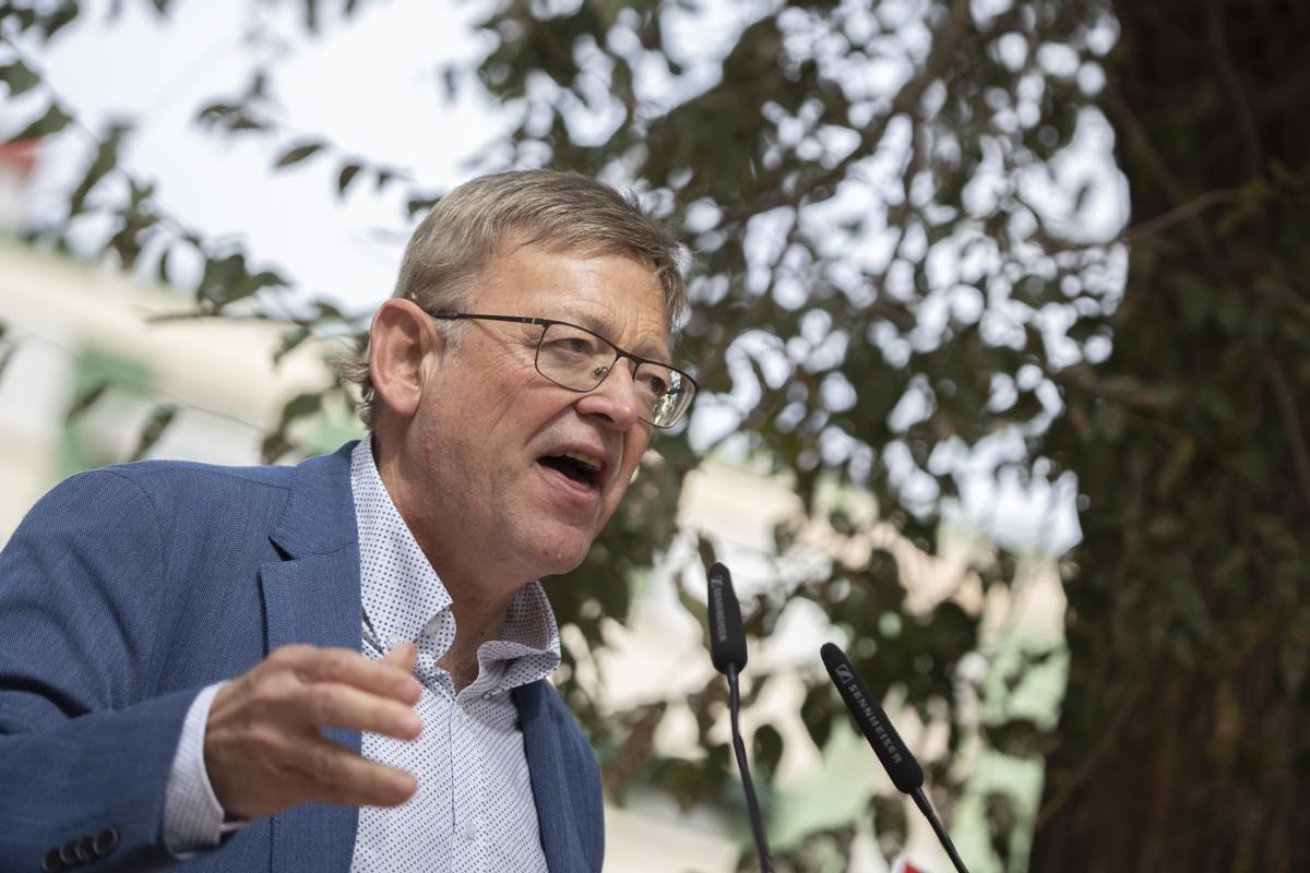 Ximo Puig ha intervenido esta mañana durante un acto del PSPV-PSOE con militantes.