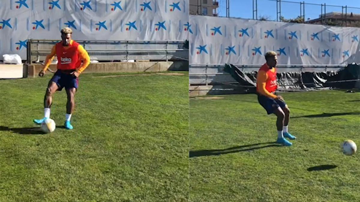 Adama Traoré, a tope entrenando con el Barça