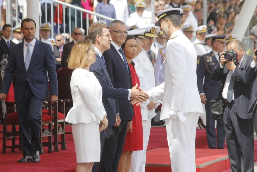 Felipe VI y el Rey Emérito, en Marín