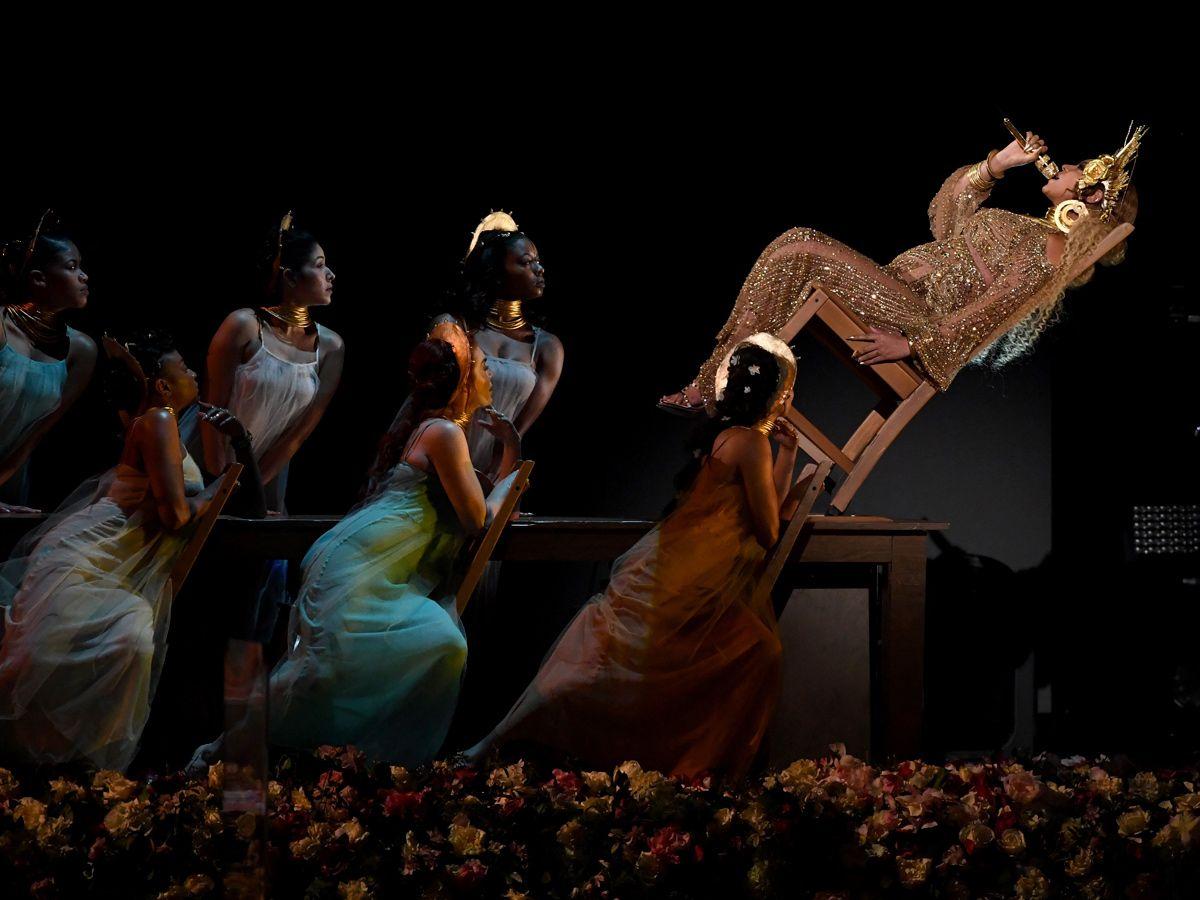 Premios Grammy, Beyoncé en un momento de su 'performance'