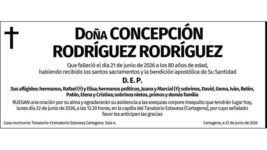 Dª Concepción Rodríguez Rodríguez
