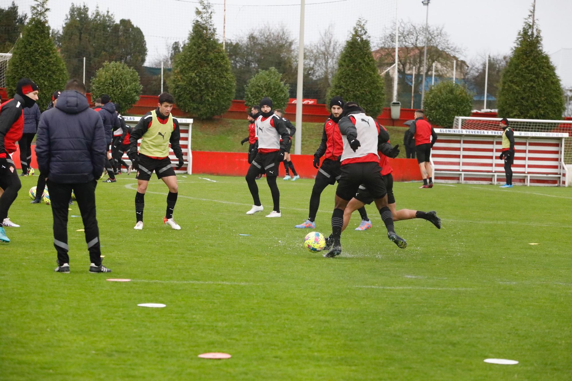 En imágenes: Entrenamiento del Sporting en Mareo