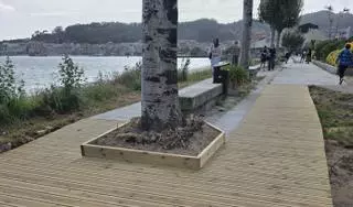 Finalizan las obras de reforma del paseo marítimo de Rodeira