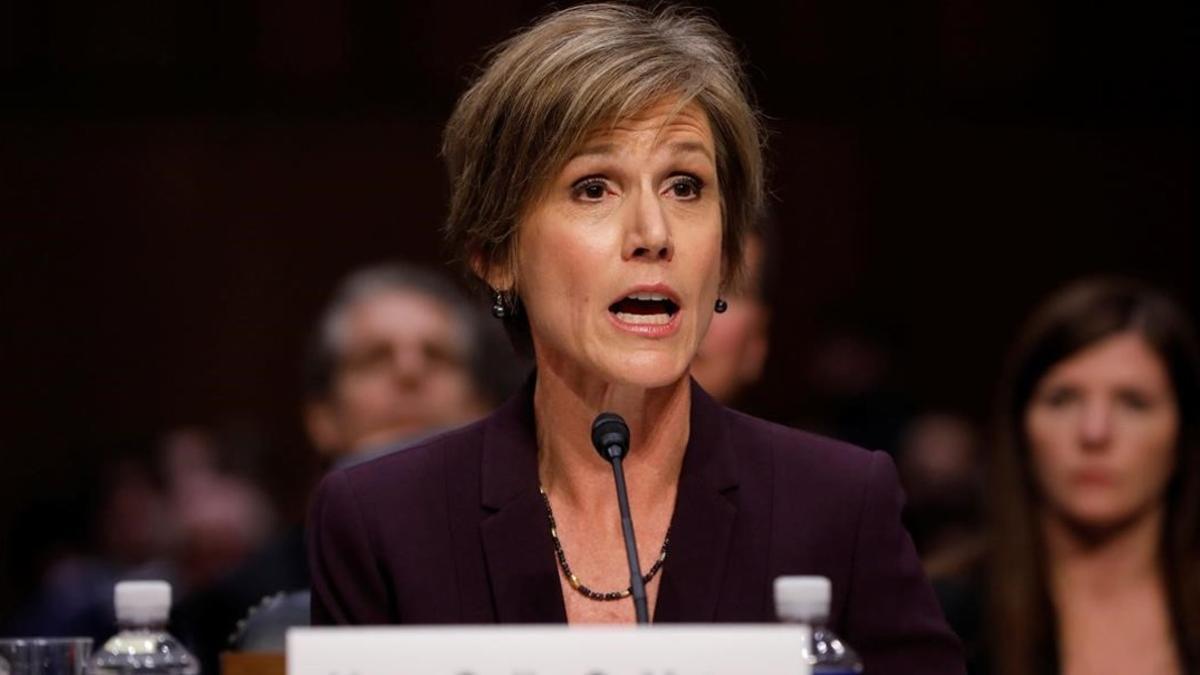 Sally Yates testifica en el Senado, en Washington, el 8 de mayo.