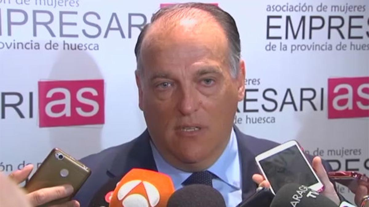 Javier Tebas: Cambiaría la legislación para suspender la final de Copa
