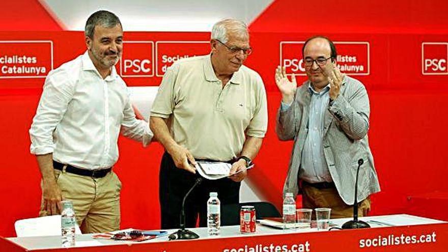 Jaume Collboni, Josep Borrell i Miquel Iceta, a l&#039;acte de cloenda de l&#039;Escola d&#039;Estiu del PSC