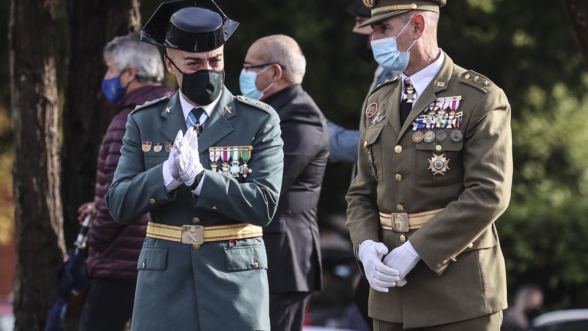 Adrián Barbón  en los actos conmemorativos de la festividad de la Inmaculada Concepción, patrona del Arma de Infantería, en Cabo Noval