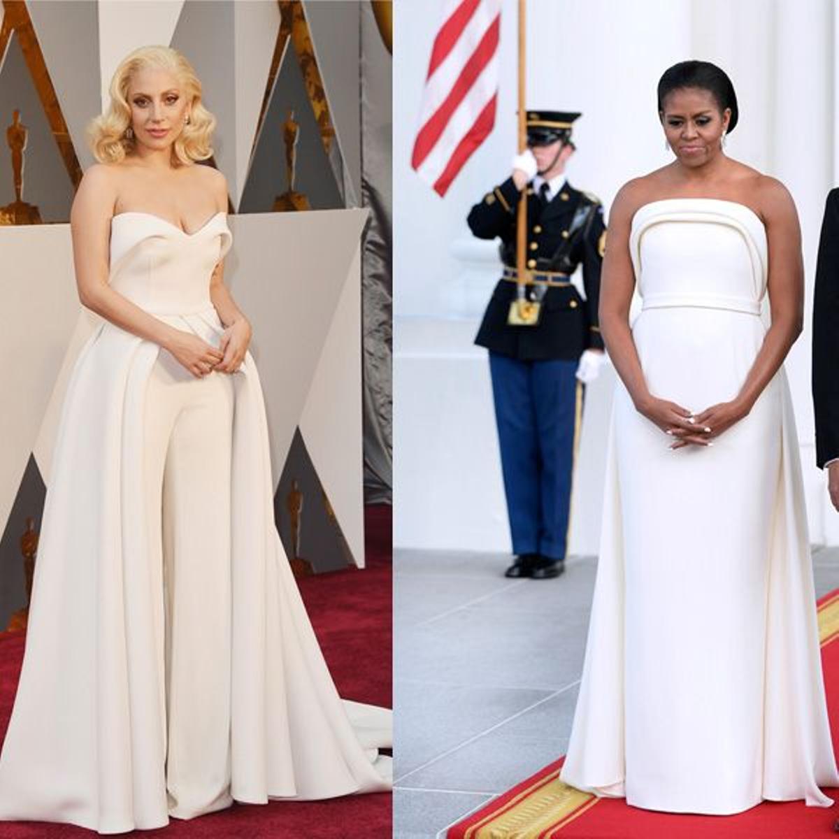 Lady Gaga vs Michelle Obama con diseños de Brandon Maxwell