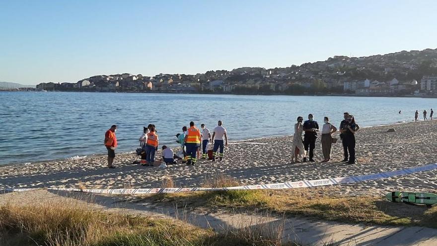 Tarde negra en Moaña: mueren dos bañistas en la misma playa en menos de tres horas