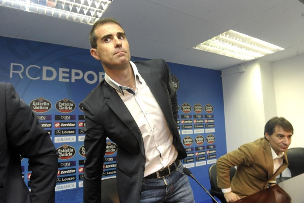 Presentación de Gaizka Garitano como nuevo entrenador del Deportivo