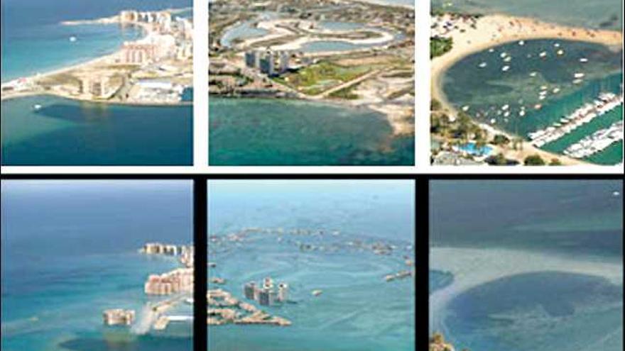 El antes y el después de la Manga del Mar Menor, en Murcia, como consecuencia del cambio climático