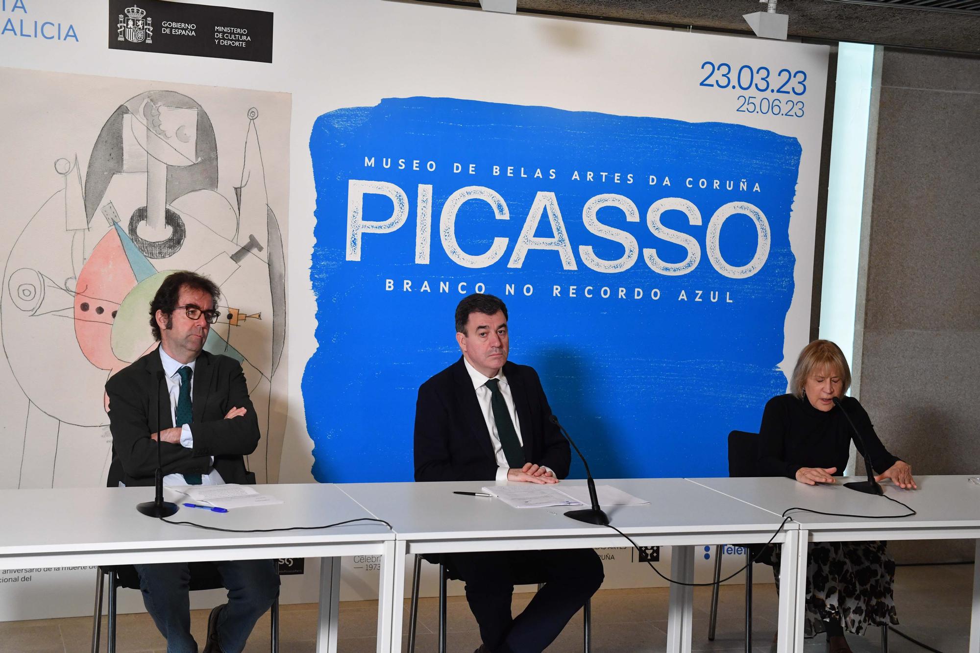 Presentación en A Coruña de la exposición 'Picasso branco no recordo azul'