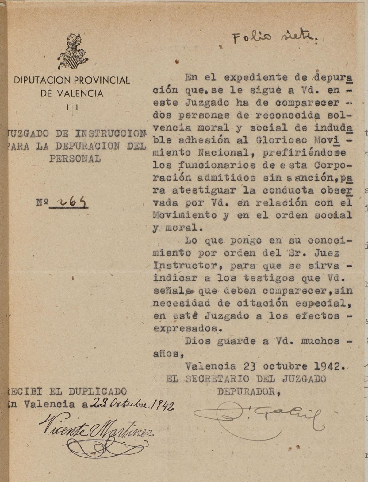 Expendiente de depuración.