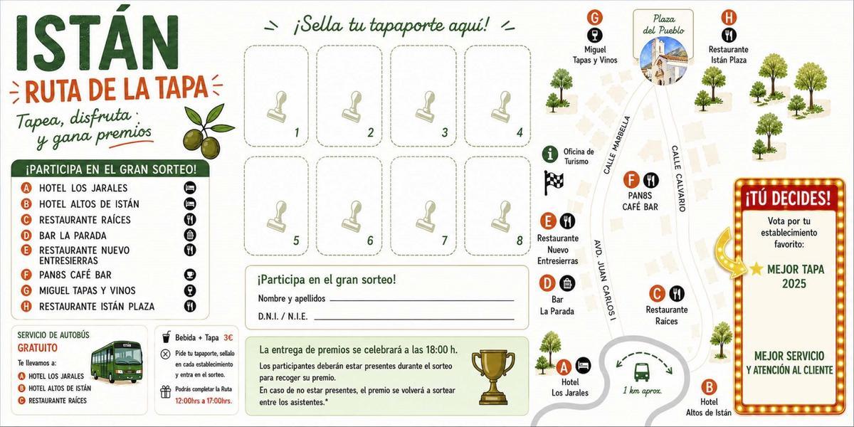 Quienes sellen el tapaporte completo entrará en el sorteo de fantásticos premios.