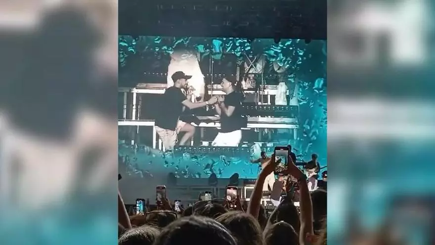 Pedida de mano en el concierto de Manuel Turizo en Tenerife