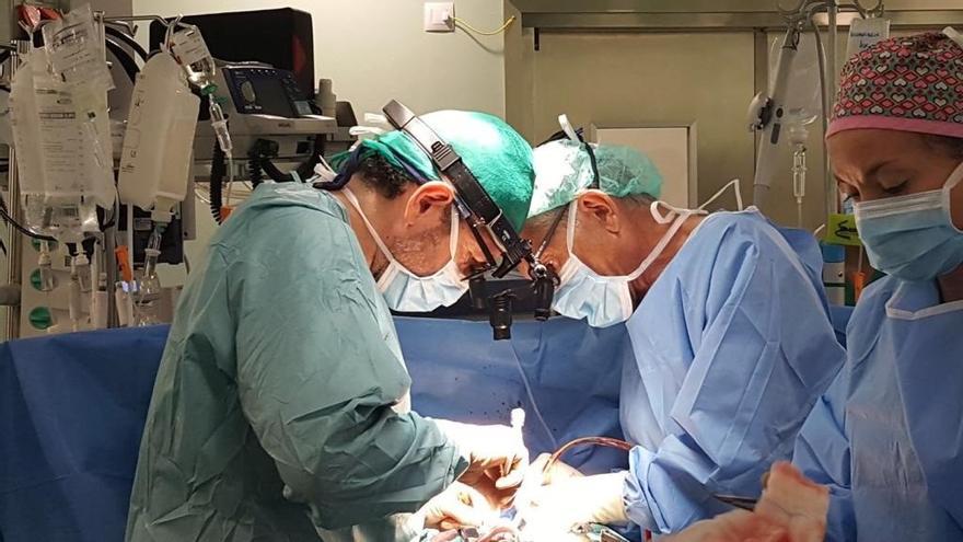 Cirujanos durante una operación en una imagen de archivo.