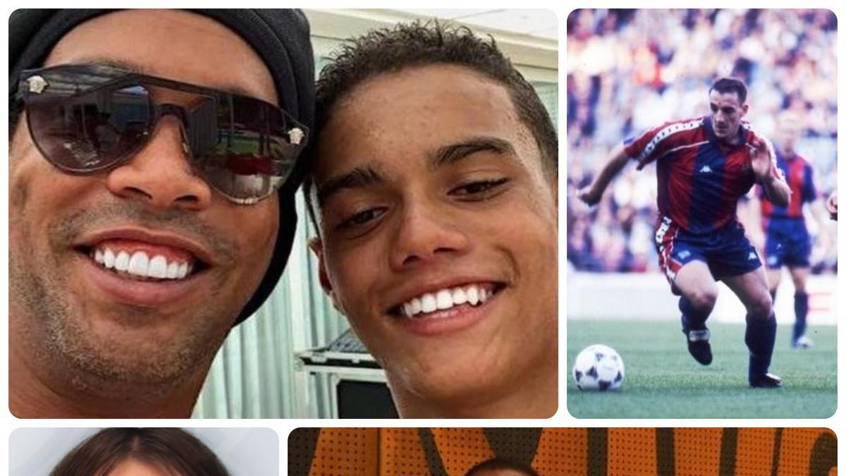 Los hijos de Kluivert, Ronaldinho y Ferrer juegan en La Masia