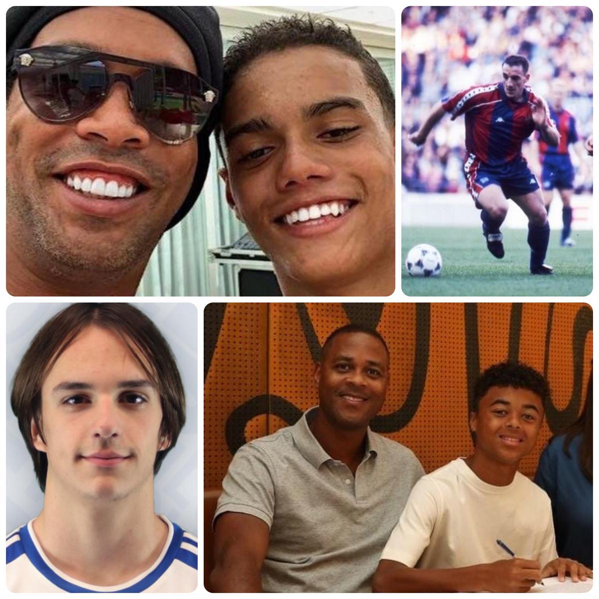 Los hijos de Kluivert, Ronaldinho y Ferrer juegan en La Masia