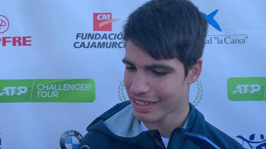 Declaraciones de Carlos Alcaraz tras despedirse del Murcia Open