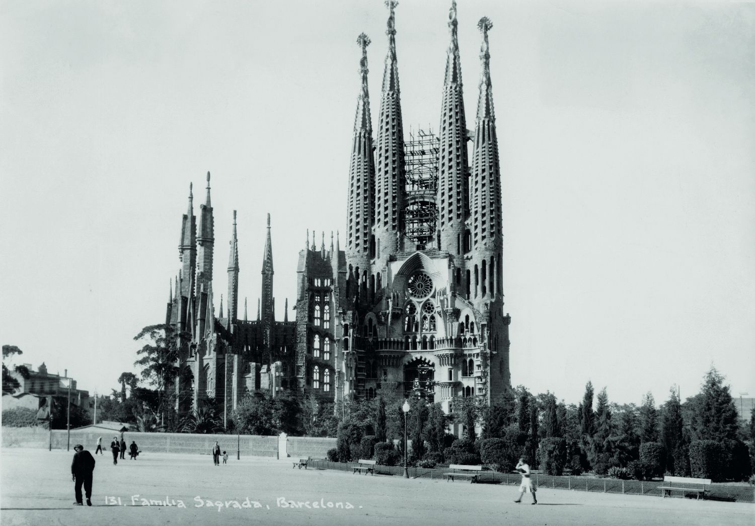 Imagen de la construcción de la Sagrada Familia