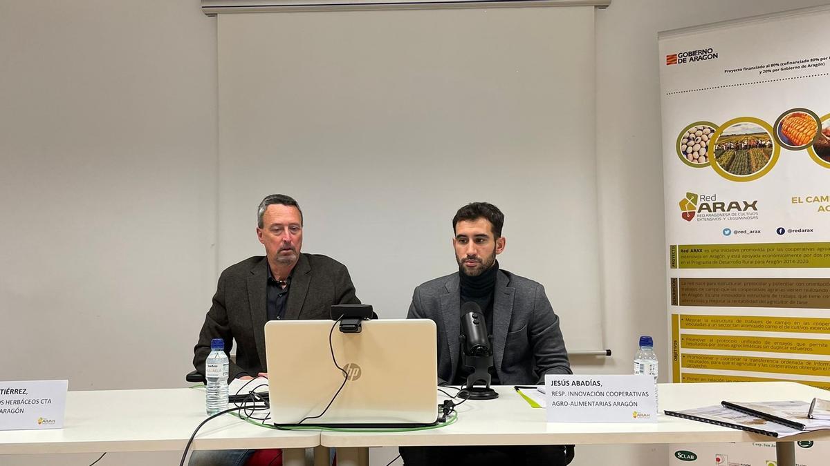 Miguel Gutiérrez y Jesús Abadías durante la rueda de prensa