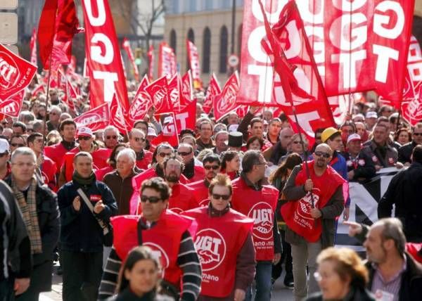 Las imágenes de la manifestación en Zaragoza