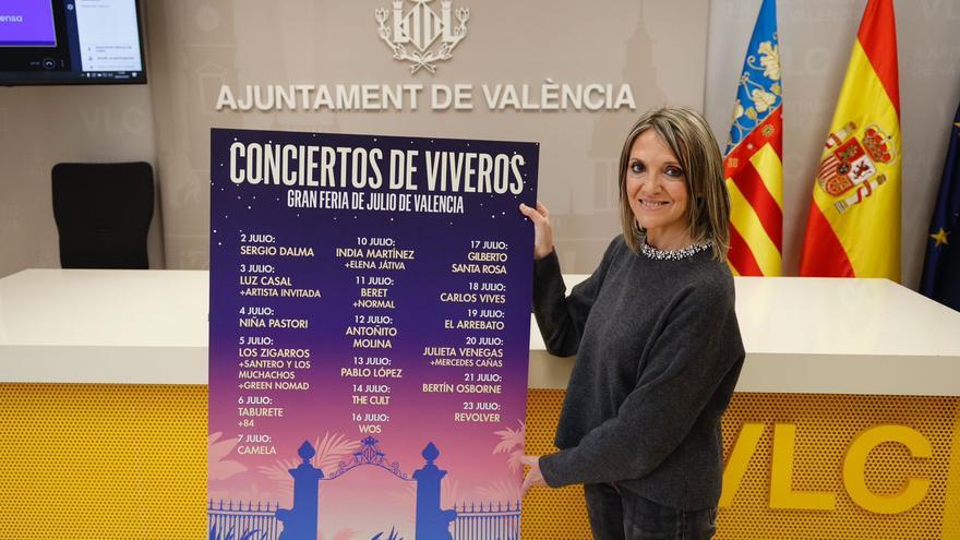Conciertos de Viveros 2024: quién actúa cada día en València