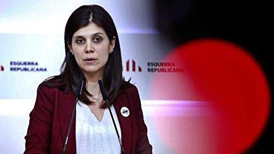 La secretària general adjunta d&#039;ERC, Marta Vilalta, ahir