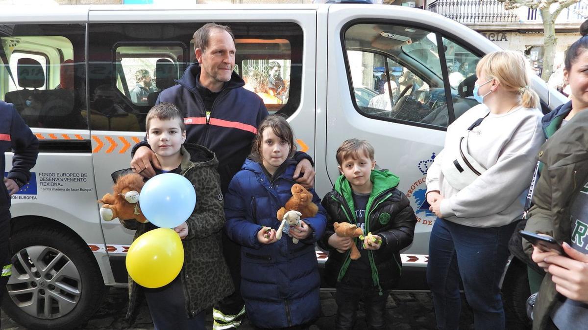 Maceda a sus refugiados ucranianos: "Os vamos a cuidar y a querer"