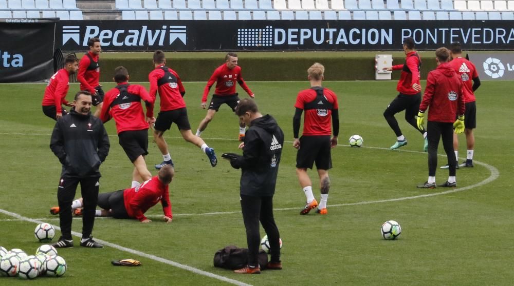 Último entrenamiento del Celta antes de vsitar el Bernabéu // Alba Villar