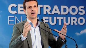 El presidente del PP, Pablo Casado. 