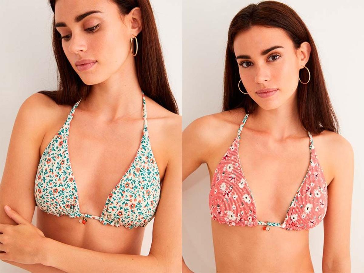 Top bikini escote halter reversible de Women' secret. (Precio: 26,99 euros. Precio rebajado: 12,99 euros)