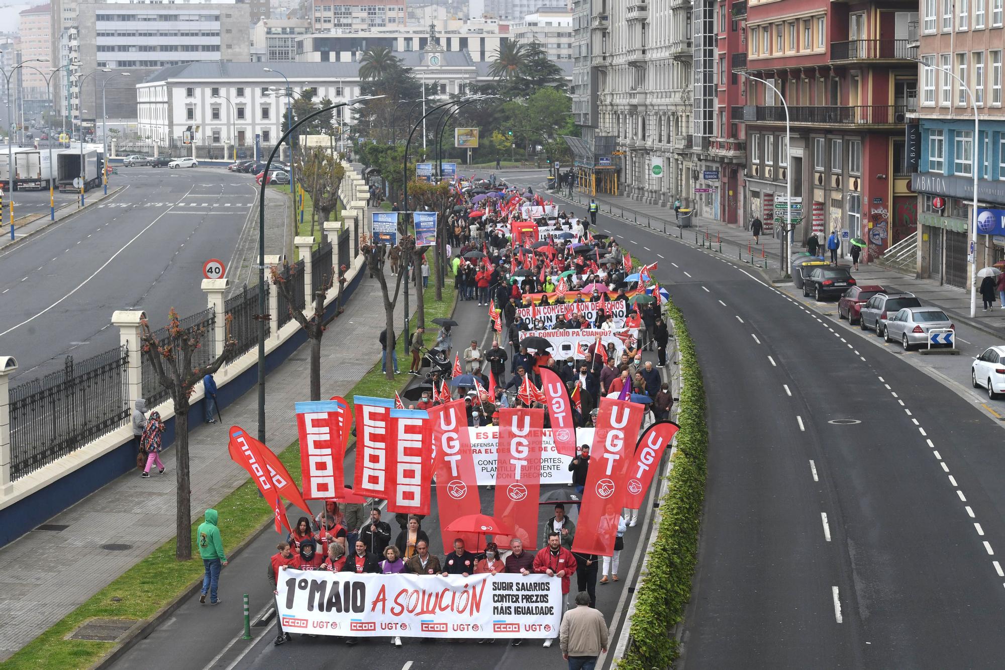 Manifestación por el 1 de mayo en A Coruña