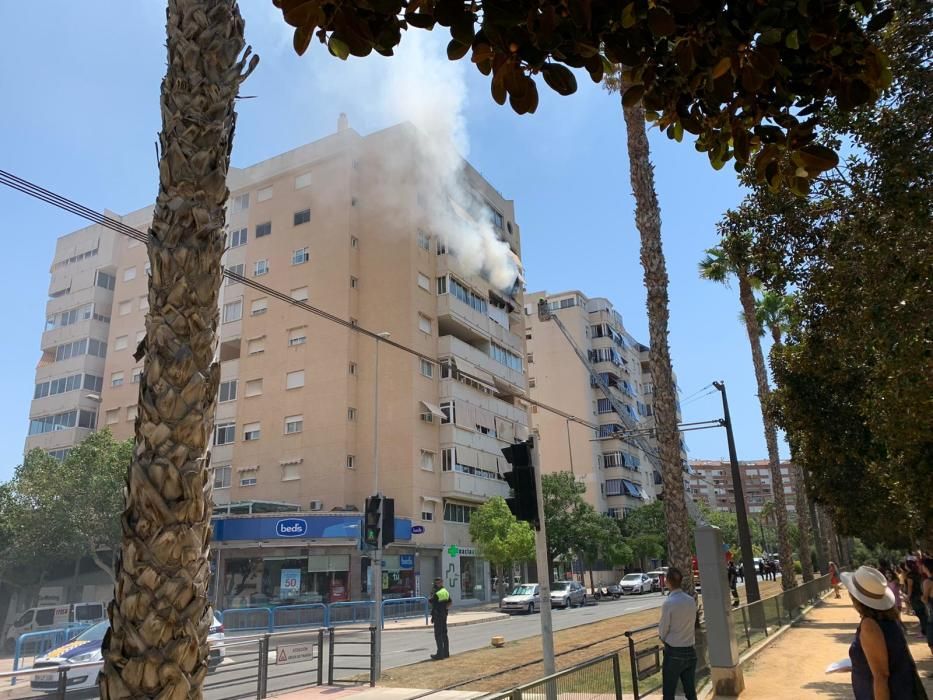 Incendio en un edificio de la zona de Miriam Blasco