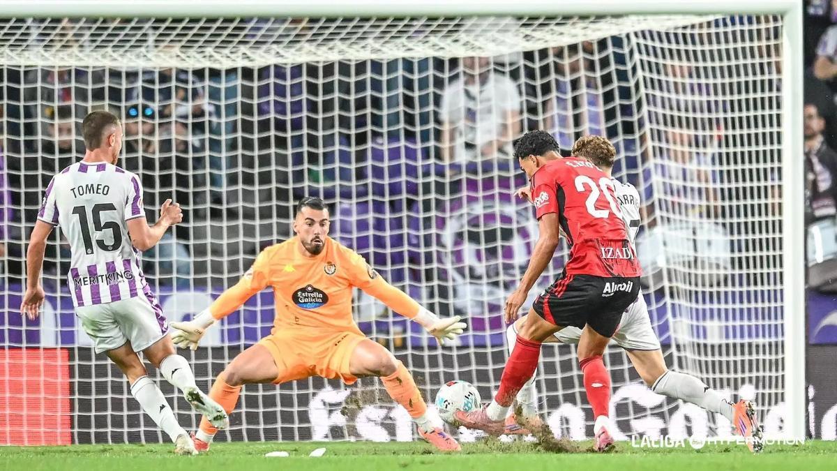 Etienne Eto'o, durante el partido con el Real Valladolid