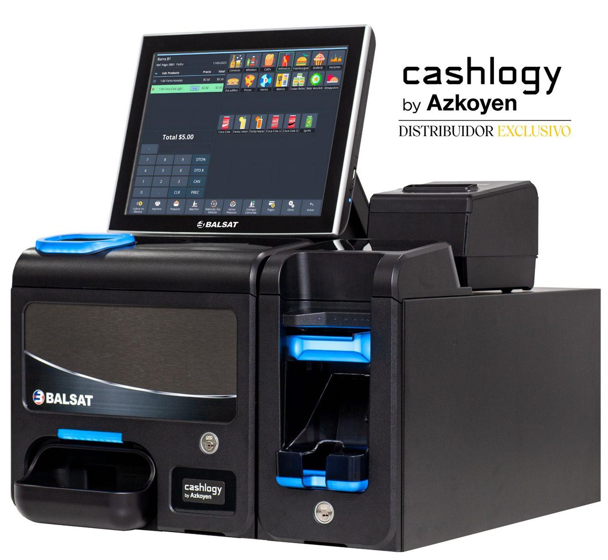 Cajón automático de cobro Cashlogy y TPV.