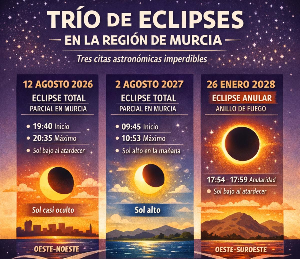 Trío de Eclipses en la Región de Murcia