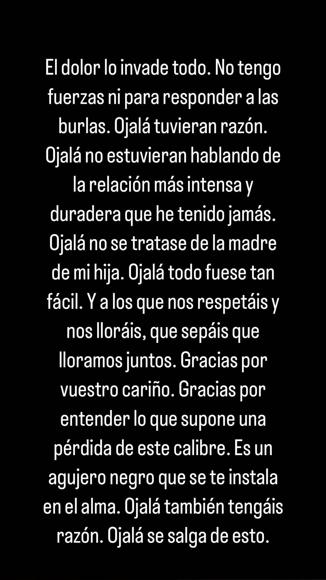 La &#039;story&#039; en la que Risto Mejide se pronuncia tras anunciar su ruptura con Laura Escanes.