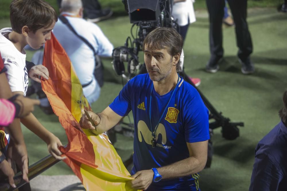 El entrenamiento de La Roja ayer en el Rico Pérez